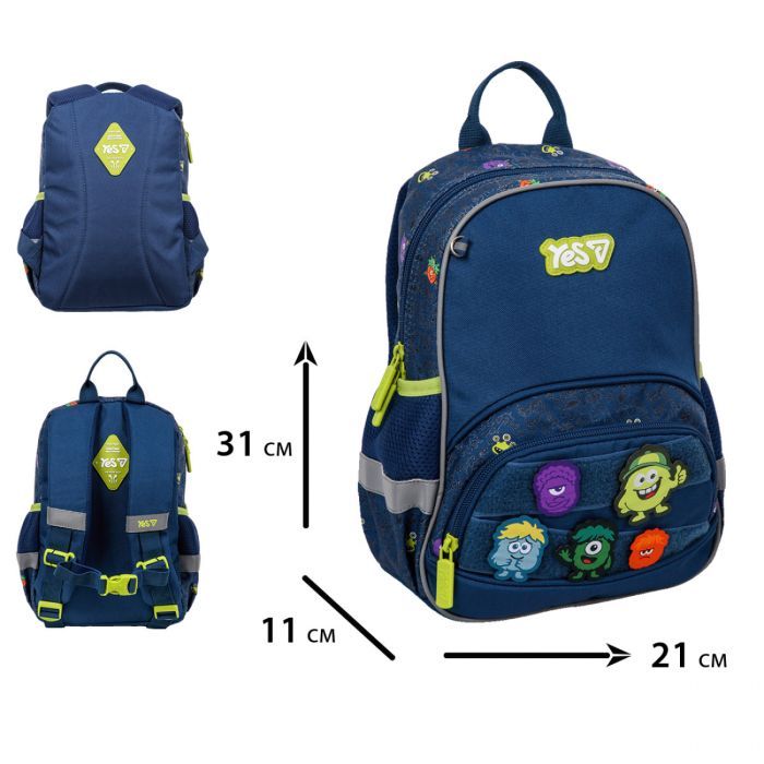 Рюкзак детский Yes Monsters K-34XS (550447) изображение 3