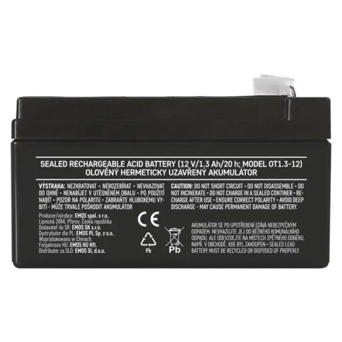 Батарея до ДБЖ EMOS 12V 1.3Ah (B9652) зображення 7