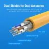 Патч-корд 1м, S/FTP cat 6A RJ-45 yellow Vention (IBHYF) изображение 3