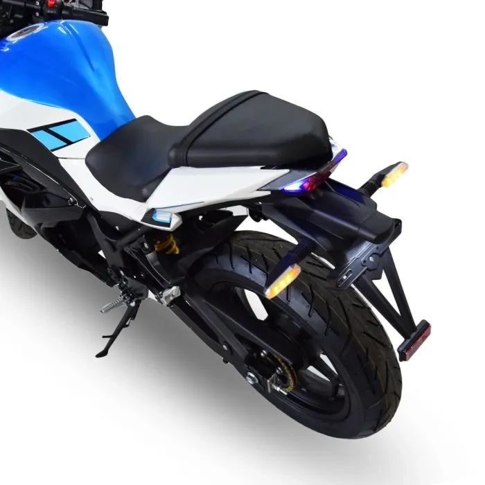 Электроскутер TV6 mid-drive FST 3000W 72V 60Ah white & blue (291186) изображение 2