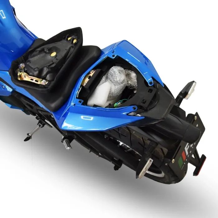 Электроскутер TV6 mid-drive FST 3000W 72V 60Ah white & blue (291186) изображение 3