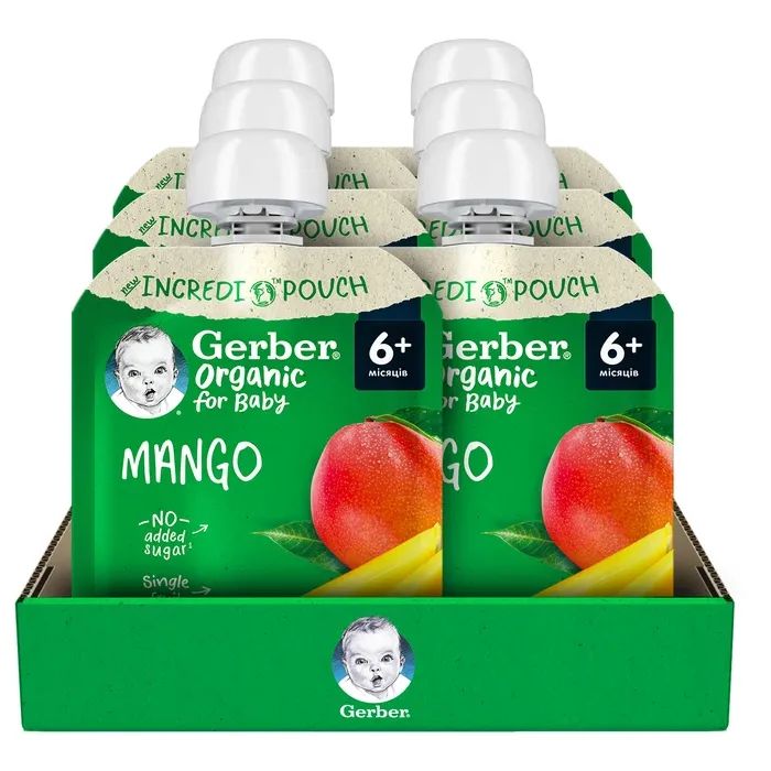 Детское пюре Gerber Organic манго с 6 месяцев 80 г (1227092) изображение 3