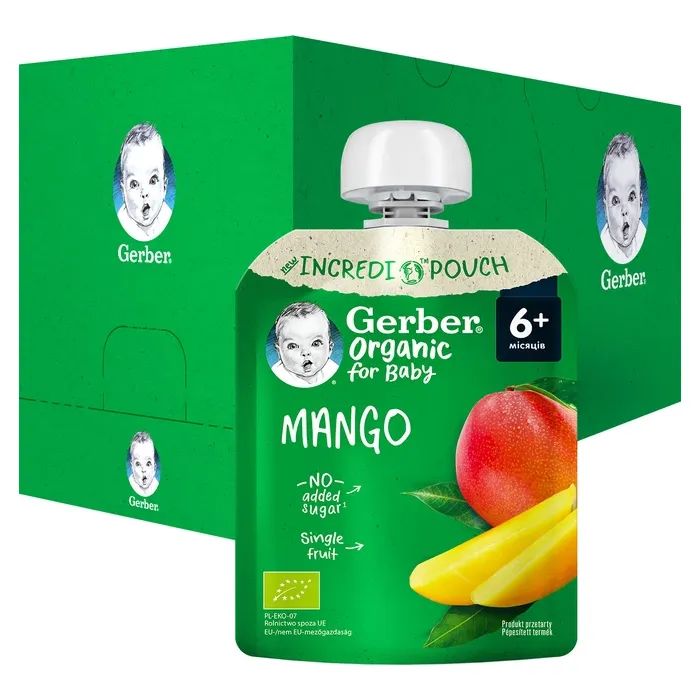 Детское пюре Gerber Organic манго с 6 месяцев 80 г (1227092) изображение 4