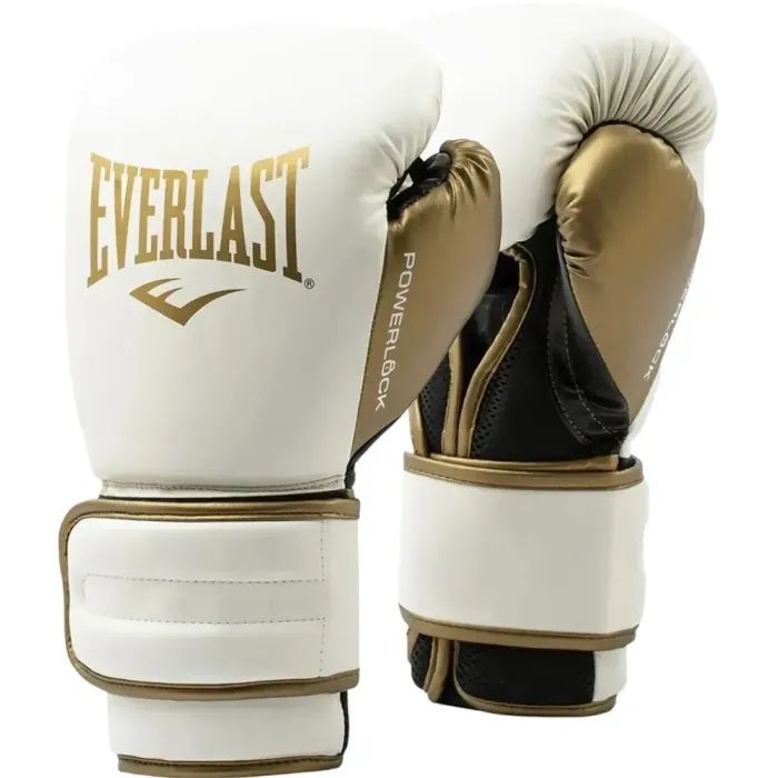 Боксерские перчатки Everlast PowerLock Boxing Training Gloves P00002304 сірий, чорний 10 унцій (009283608521)