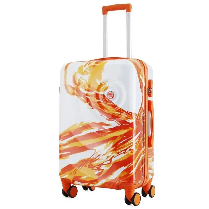Чемодан Semi Line 24" (M) White/Orange Print (T5655-2) (DAS303817)