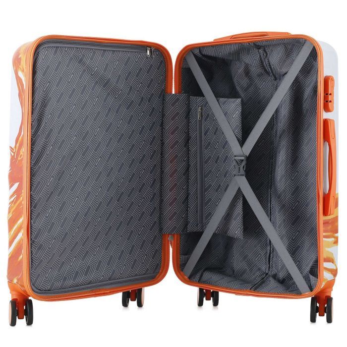 Чемодан Semi Line 20" (S) White/Orange Print (T5655-1) (DAS303816) изображение 6