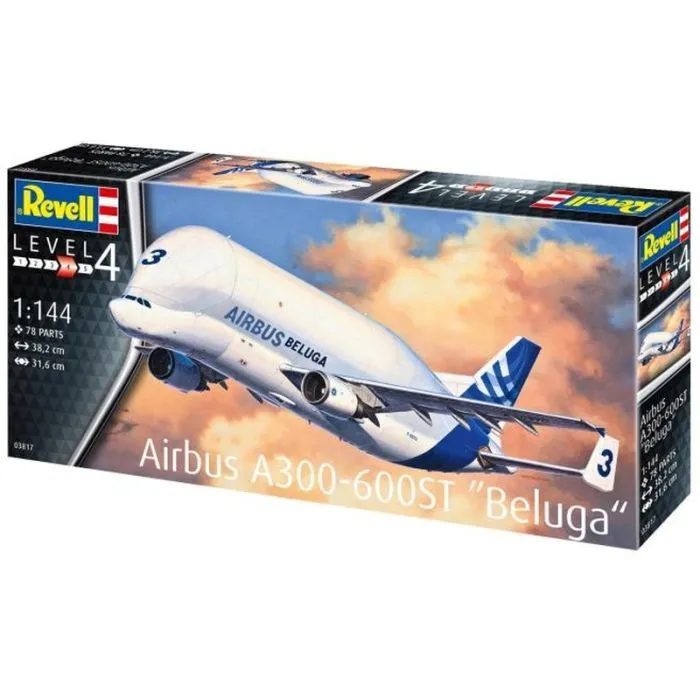 Збірна модель Revell модель літак Airbus A300-600ST "Beluga", рівень 4, 1:144 (RVL-03817)