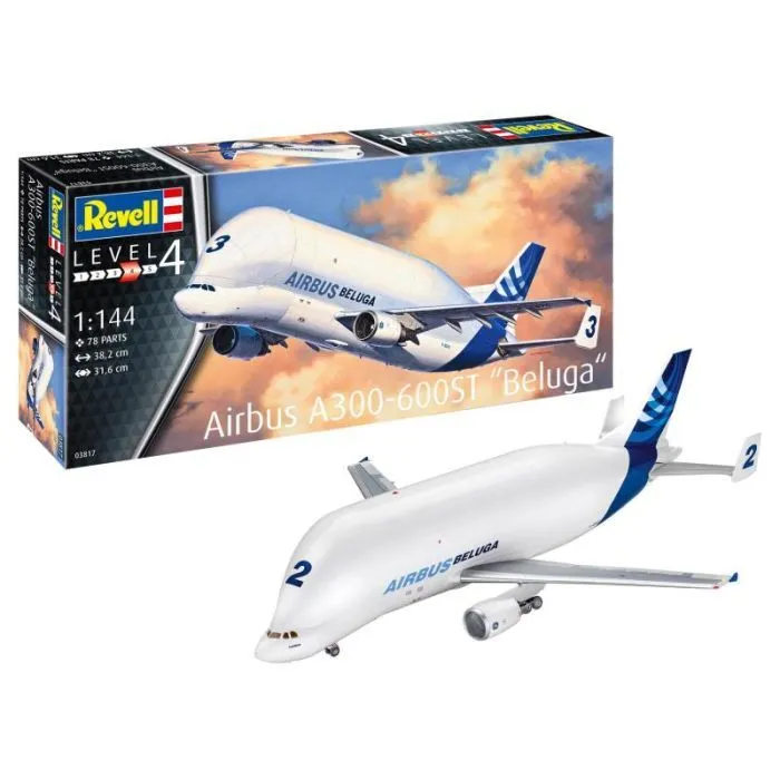 Збірна модель Revell модель літак Airbus A300-600ST "Beluga", рівень 4, 1:144 (RVL-03817) зображення 8