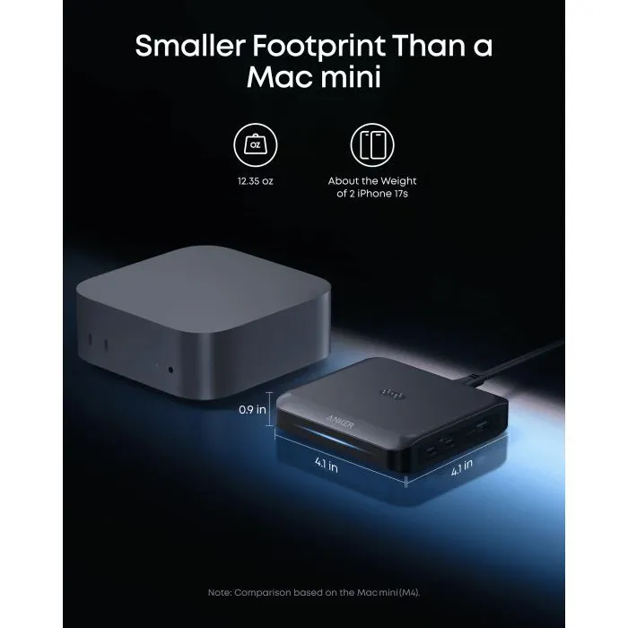 Зарядное устройство Anker 2xUSB-C + 1xUSB-A 150W Pogo pin black (A1903G11) изображение 4