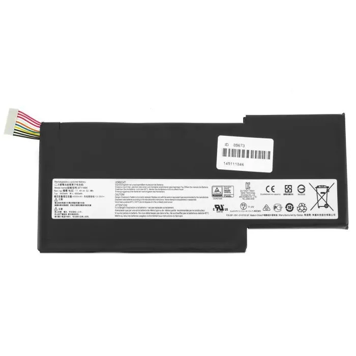 Аккумулятор для ноутбука MSI BTY-M6K, 52Wh (4600mAh), 6cell, 11.4V, Li-Pol AlSoft (A71193)