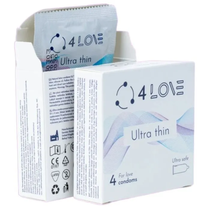 Презервативи 4Love Ultra Thin Ультратонкі 4 шт. (4770416004874) зображення 2