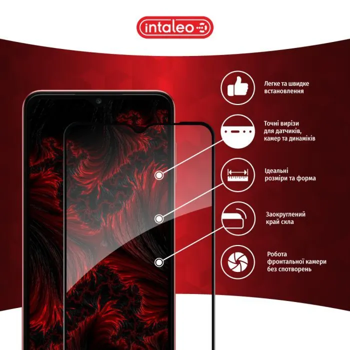 Скло захисне Intaleo Full Glue Samsung A04e Black (1283126547195) зображення 3