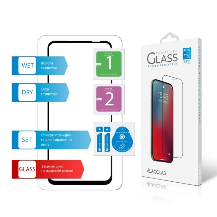 Скло захисне ACCLAB Full Glue ESD Infinix Hot 60 Black (1283126630057) зображення 7