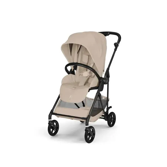 Коляска Cybex Melio Carbon Almond Beige (з бампером) (526000767)