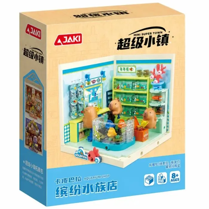 Конструктор JAKI Mini Super Town Capybara Aquarium Shop 305 pieces (FK023)