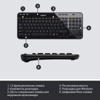 Клавиатура Logitech K360 WL (920-003095) изображение 6