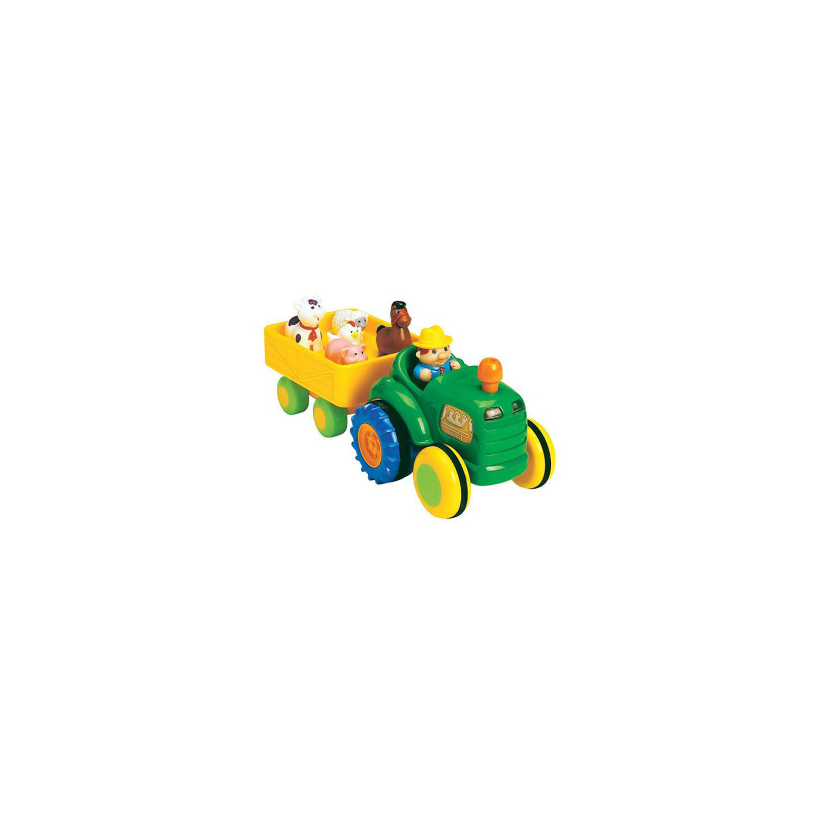 Развивающая игрушка Kiddieland Трактор с прицепом (озвучен по-украински) (024753)