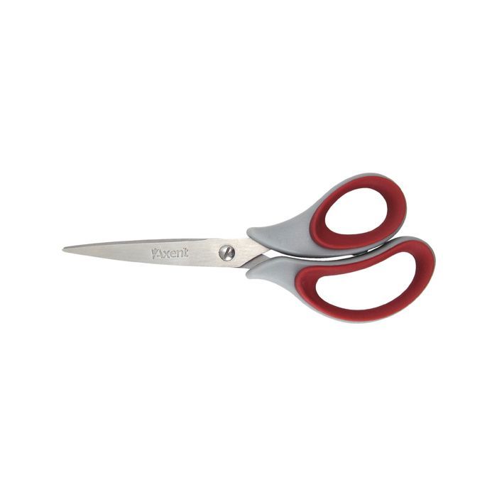Ножницы Axent Duoton Soft, 16,5см, gray-red (6101-06-А)