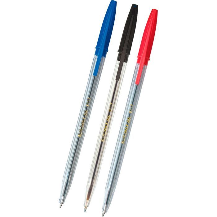 Ручка шариковая Buromax non-retractable, SET*3pcs JOBMAX Corvina (BM.8433)