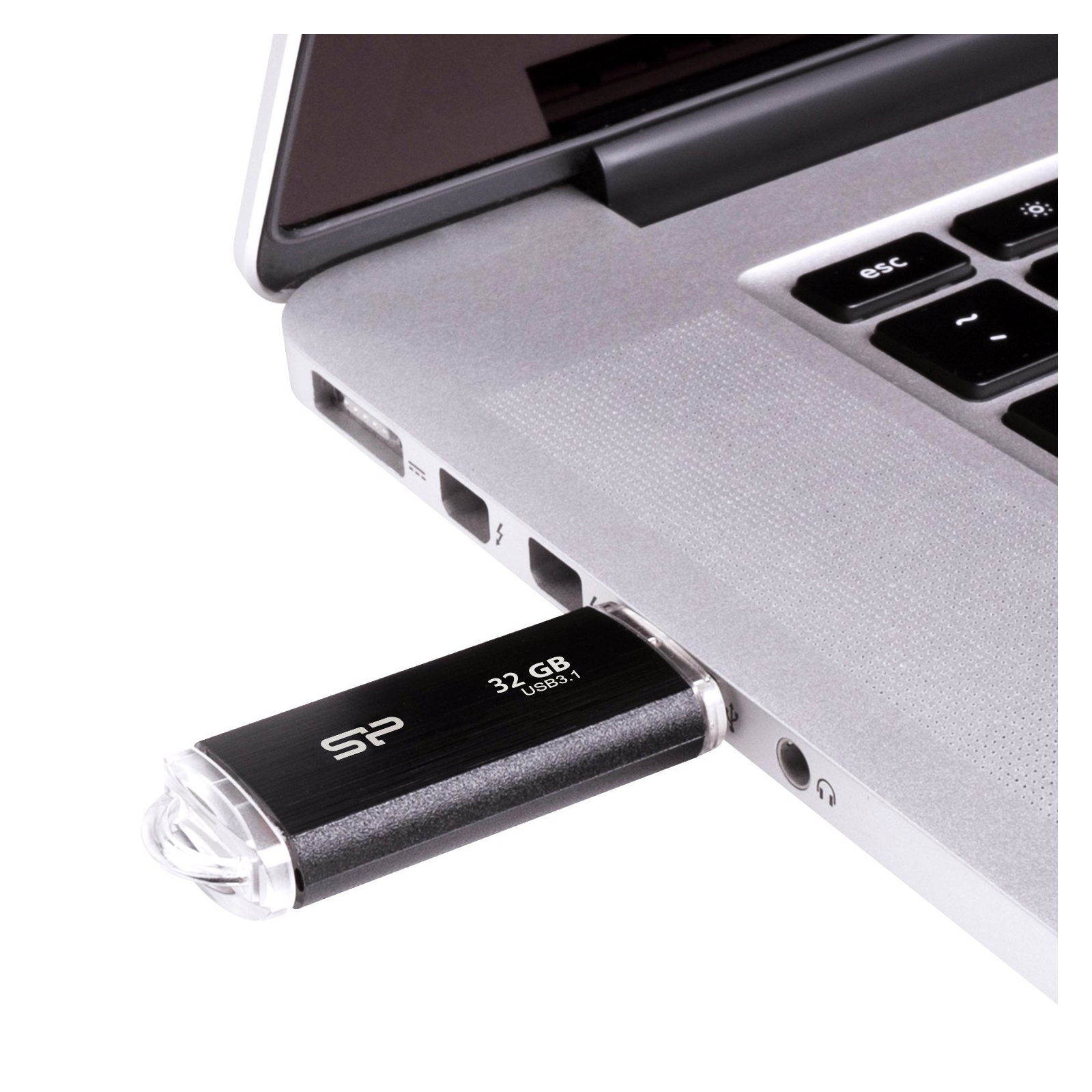USB флеш накопитель Silicon Power 32GB Blaze B02 Black USB 3.0 (SP032GBUF3B02V1K) изображение 3