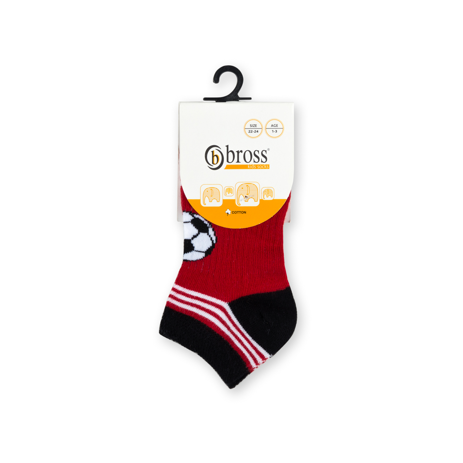 Шкарпетки дитячі Bross з м'ячем 1-3 білі (10684-1-3B-white) зображення 2