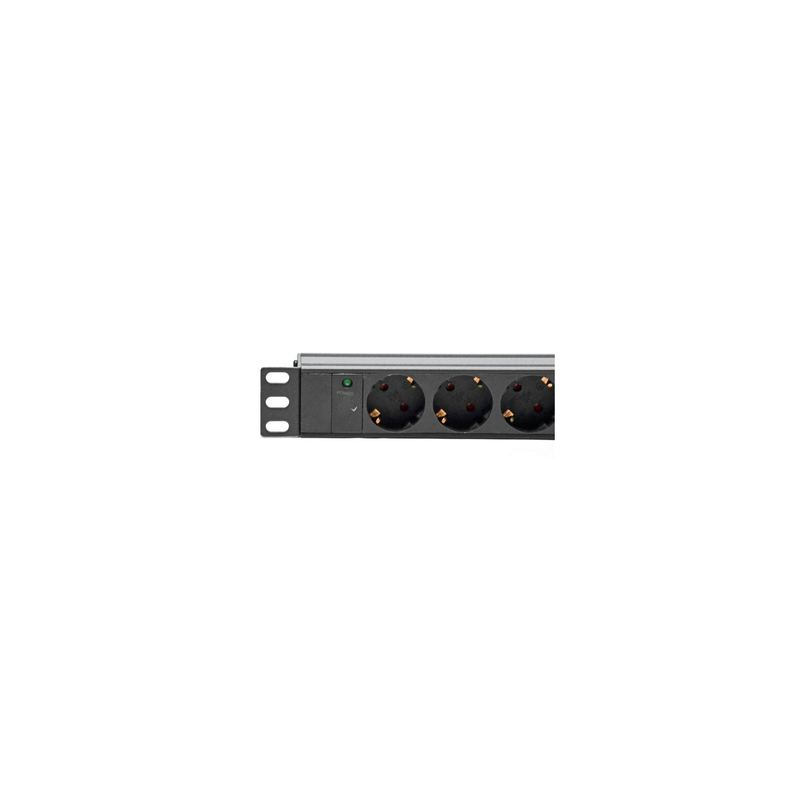 Силовой блок Kingda 19" 1U 9xSchuko, С14, без кабеля (KD-GER(16)N1009WKPB19A-C14) изображение 2