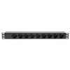 Силовий блок Kingda 19" 1U 9xSchuko, С14, без кабеля (KD-GER(16)N1009WKPB19A-C14)