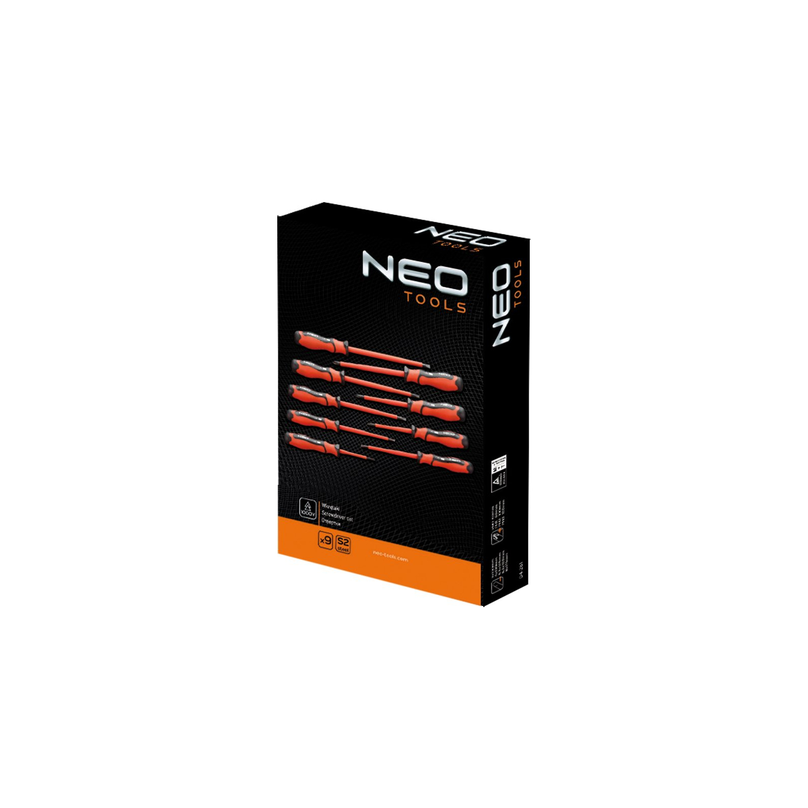 Набір викруток Neo Tools шліцева (1000 В), набір 9 шт (04-261) зображення 2