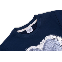 Кофта детская Breeze с сердцем из пайеток (9972-116G-blue) изображение 3