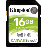 Карта памяти Kingston 16GB SDHC class 10 UHS-I Canvas Select (SDS/16GB)