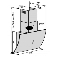 Вытяжка кухонная Ventolux SPACE 60 BK (750) TRC SD изображение 6