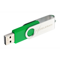 USB флеш накопитель eXceleram 16GB P1 Series Silver/Green USB 2.0 (EXP1U2SIGR16) изображение 5