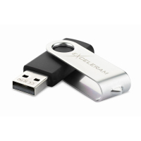 USB флеш накопитель eXceleram 32GB P1 Series Silver/Black USB 2.0 (EXP1U2SIB32) изображение 2