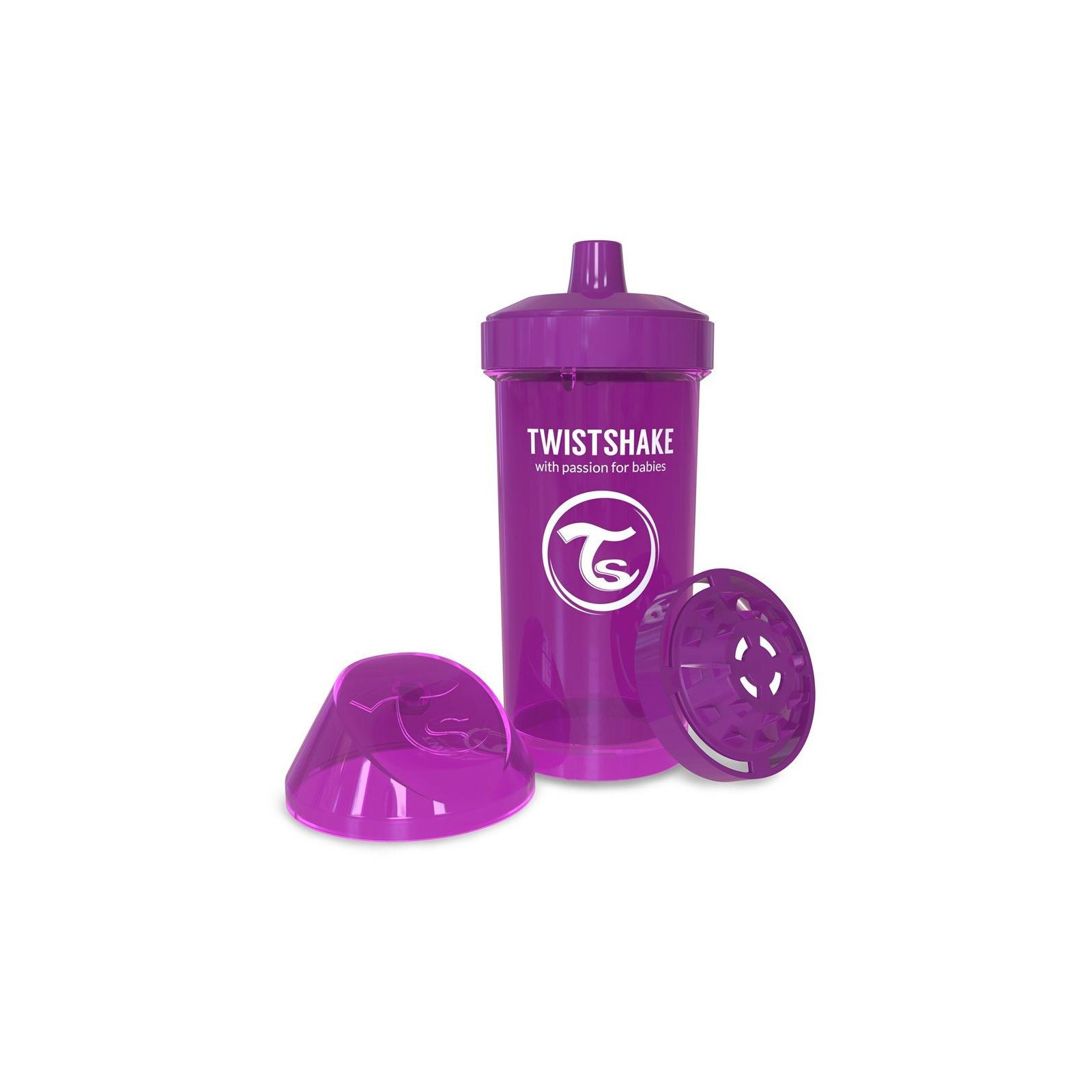 Поильник-непроливайка Twistshake 360 мл 12+мес, фиолетовый (78072)