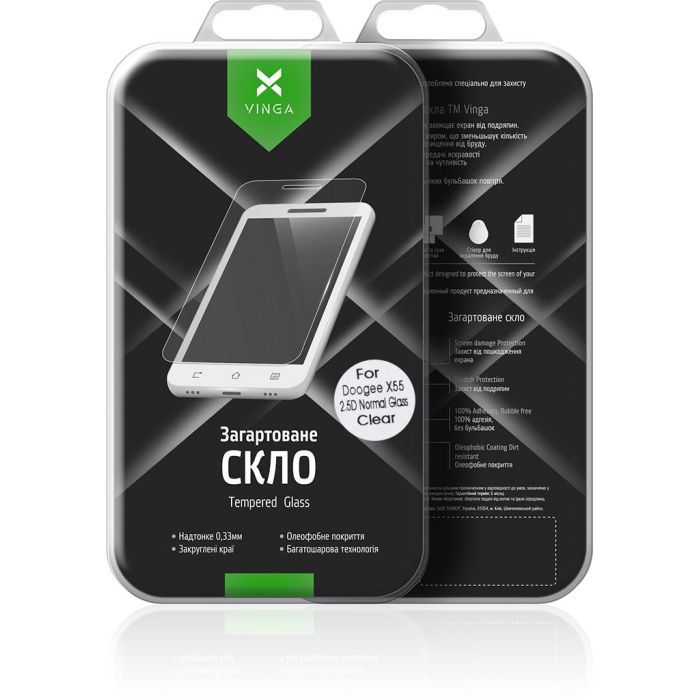 Скло захисне Vinga для Doogee X55 (VTPGS-DX55) зображення 9