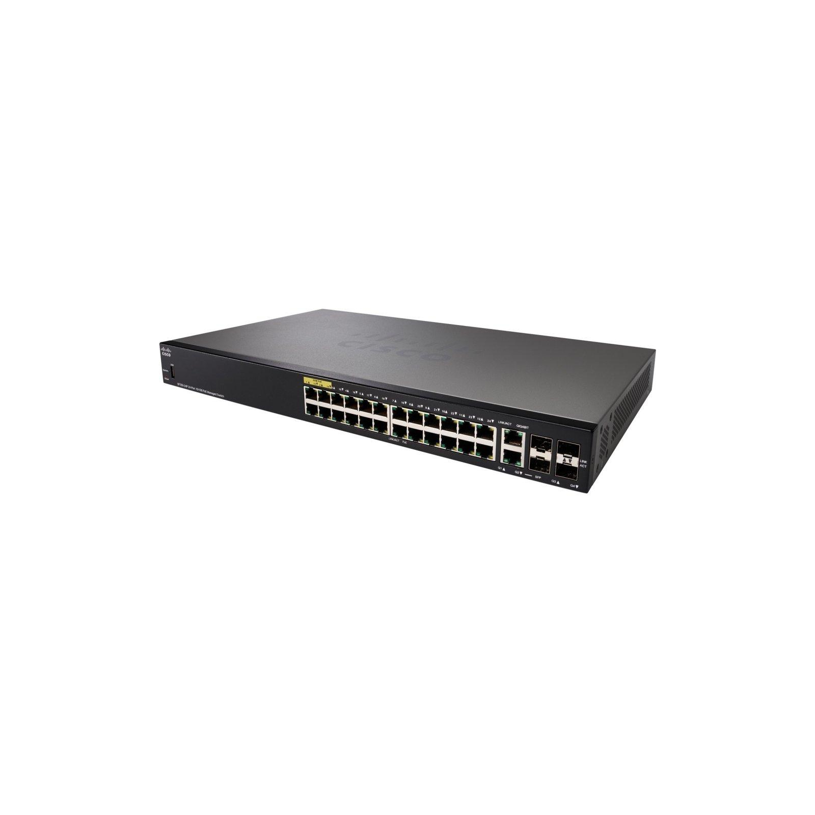 Комутатор мережевий Cisco SF350-24P-K9-EU