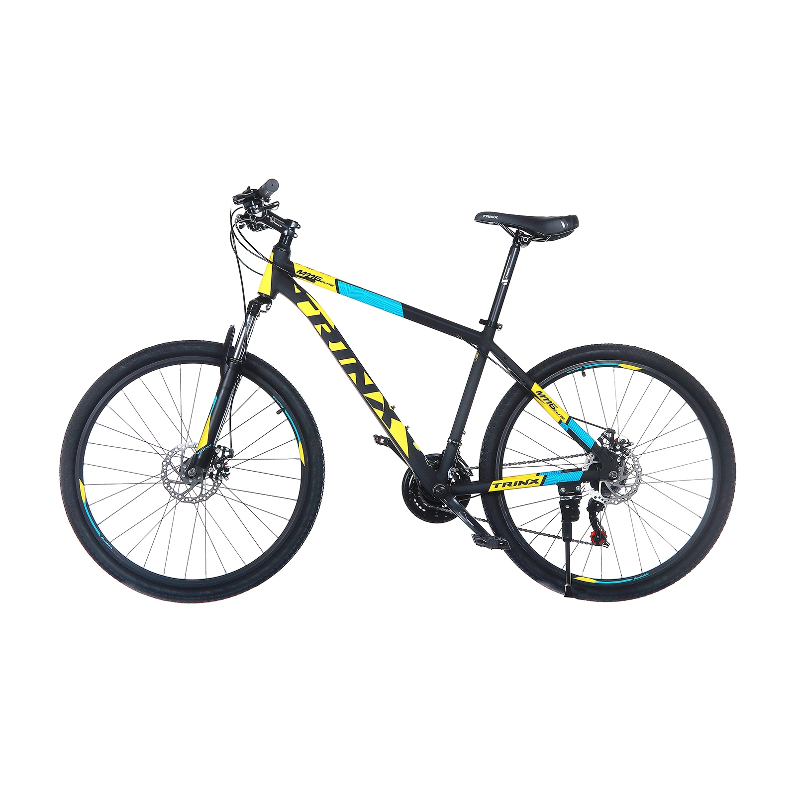 Велосипед Trinx Majestic M116Elite 2019 27.5" 18" Matt-Black-Yellow-Blue (M116Elite.18MBYB) зображення 2