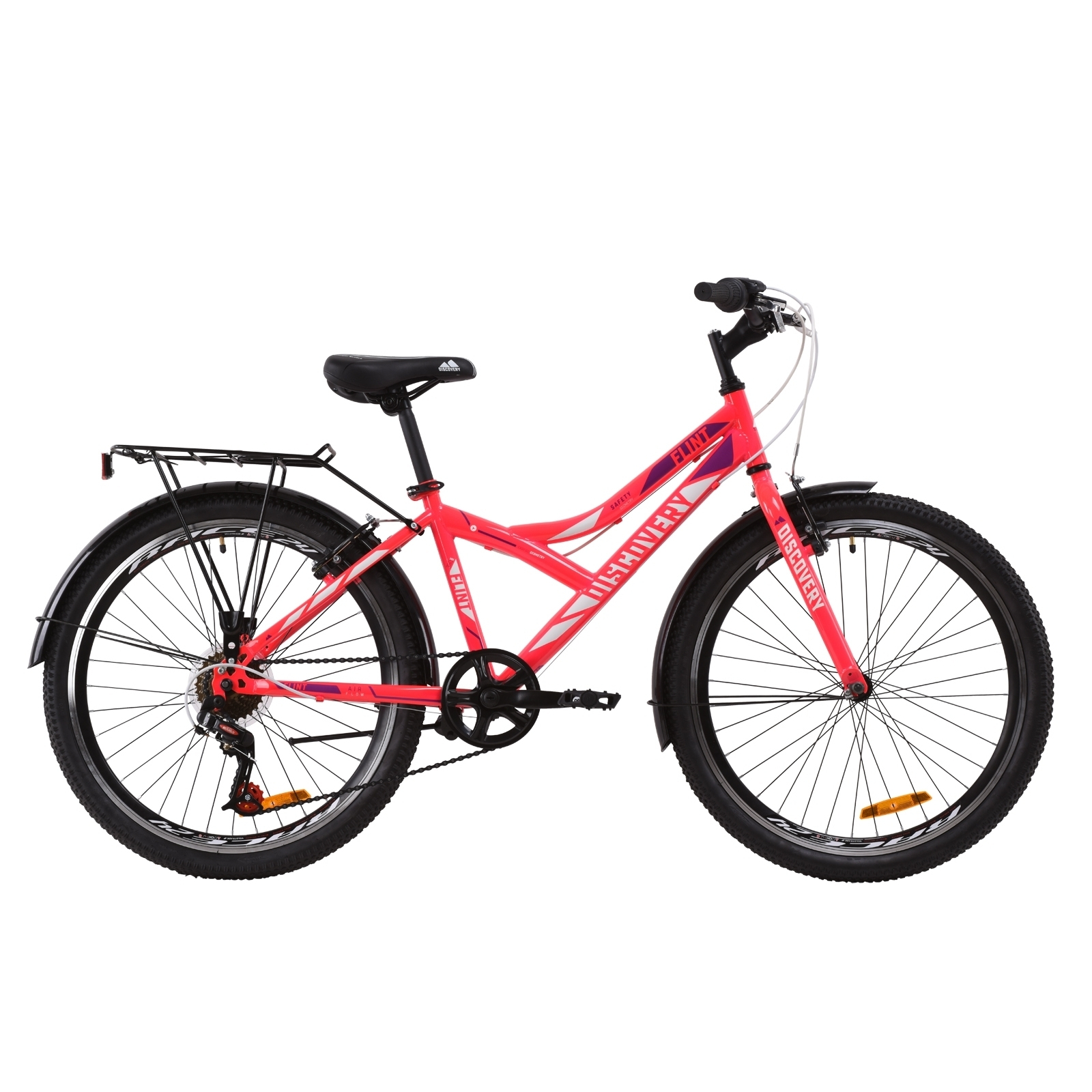 Велосипед Discovery 24" FLINT Vbr рама-14" St 2020 розовый + багажник (OPS-DIS-24-172)