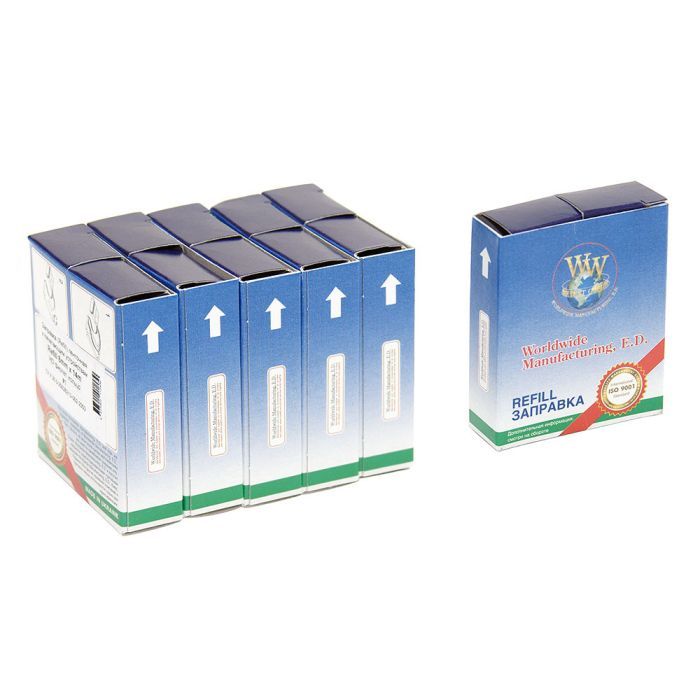 Лента к принтерам 13мм х 5м STD к. Black*5шт WWM (R13.5S5)
