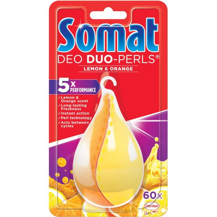 Освежитель для посудомоечных машин Somat Deo Duo-Pearls Lemon & Orange (9000101000436)