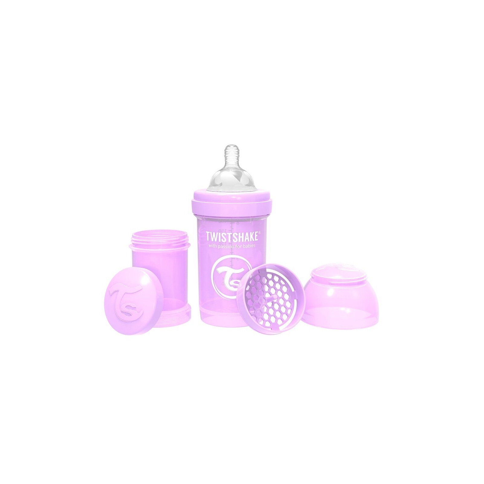 Пляшечка для годування Twistshake антиколиковая 78249 светло-розовая 180 мл (69856) зображення 2