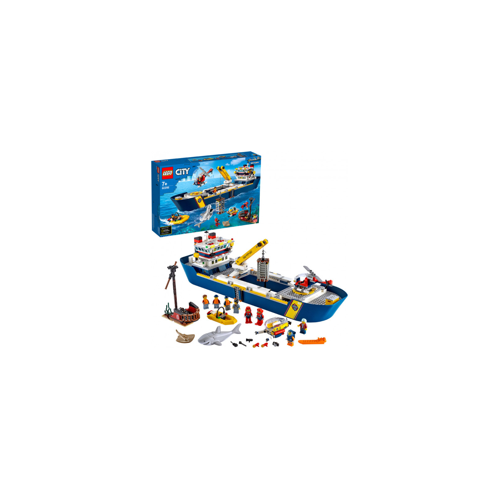 Конструктор LEGO City Океан: исследовательское судно 745 деталей (60266) изображение 12