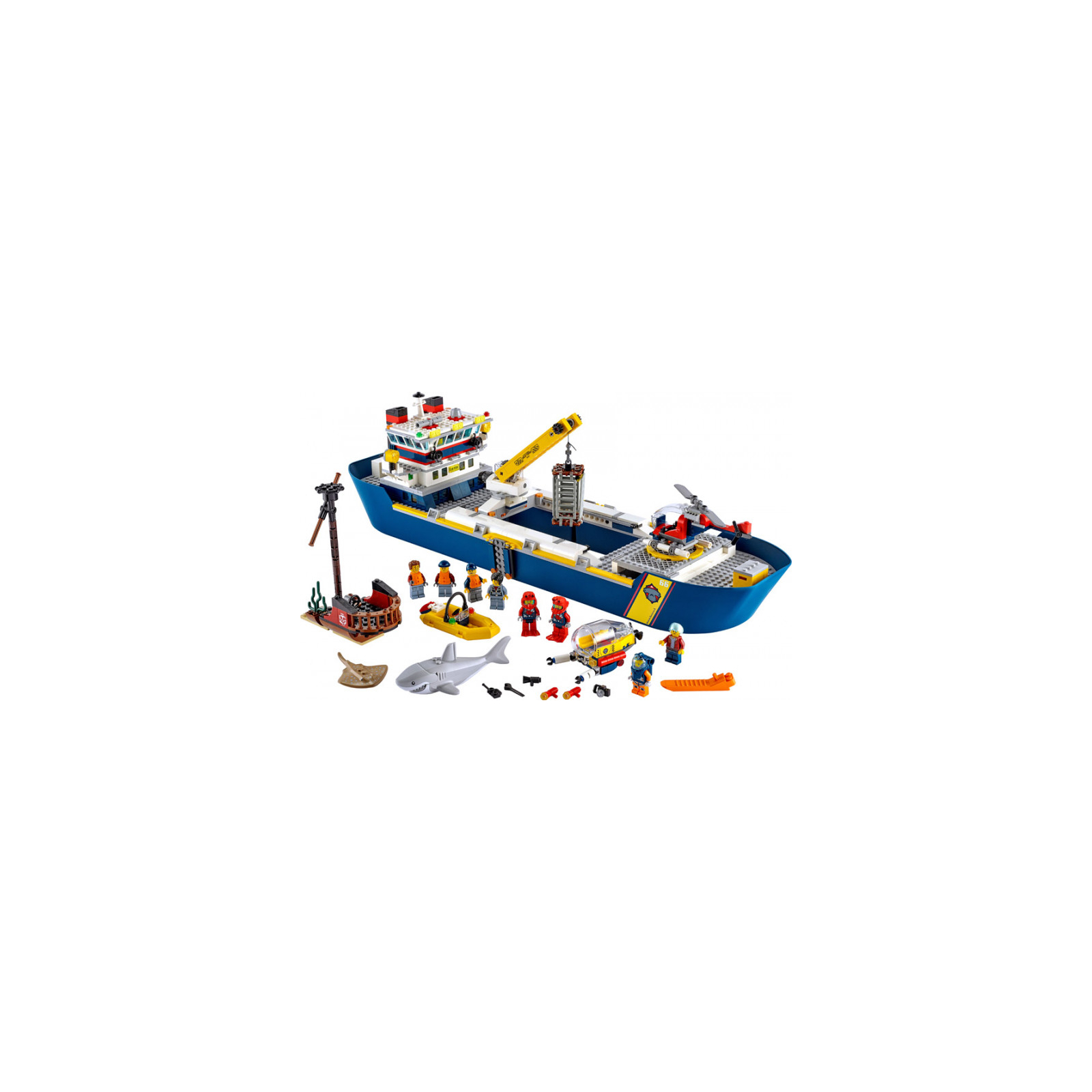 Конструктор LEGO City Океан: исследовательское судно 745 деталей (60266) изображение 2