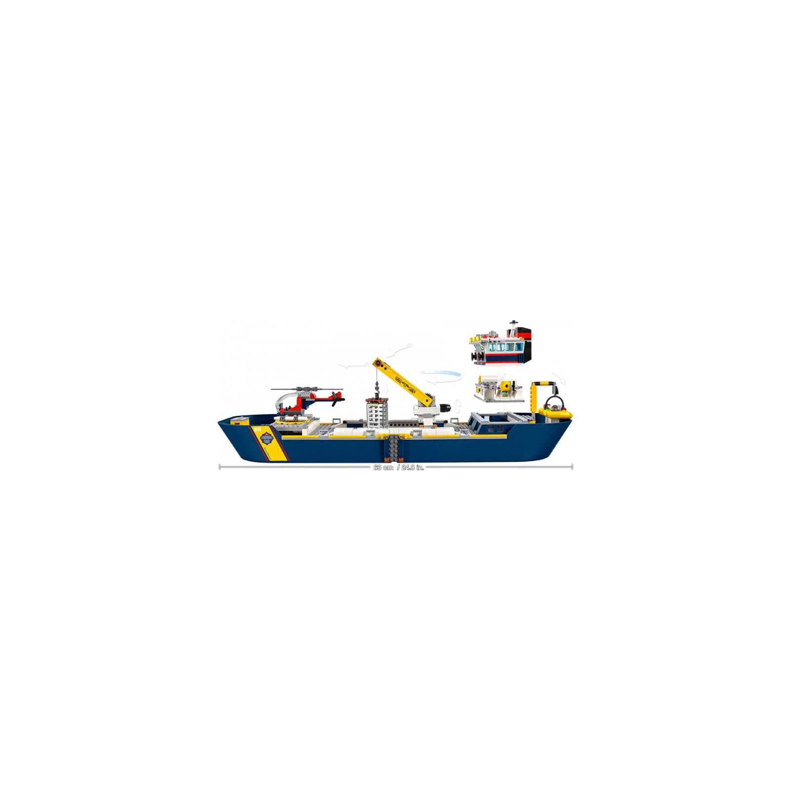 Конструктор LEGO City Океан: исследовательское судно 745 деталей (60266) изображение 4