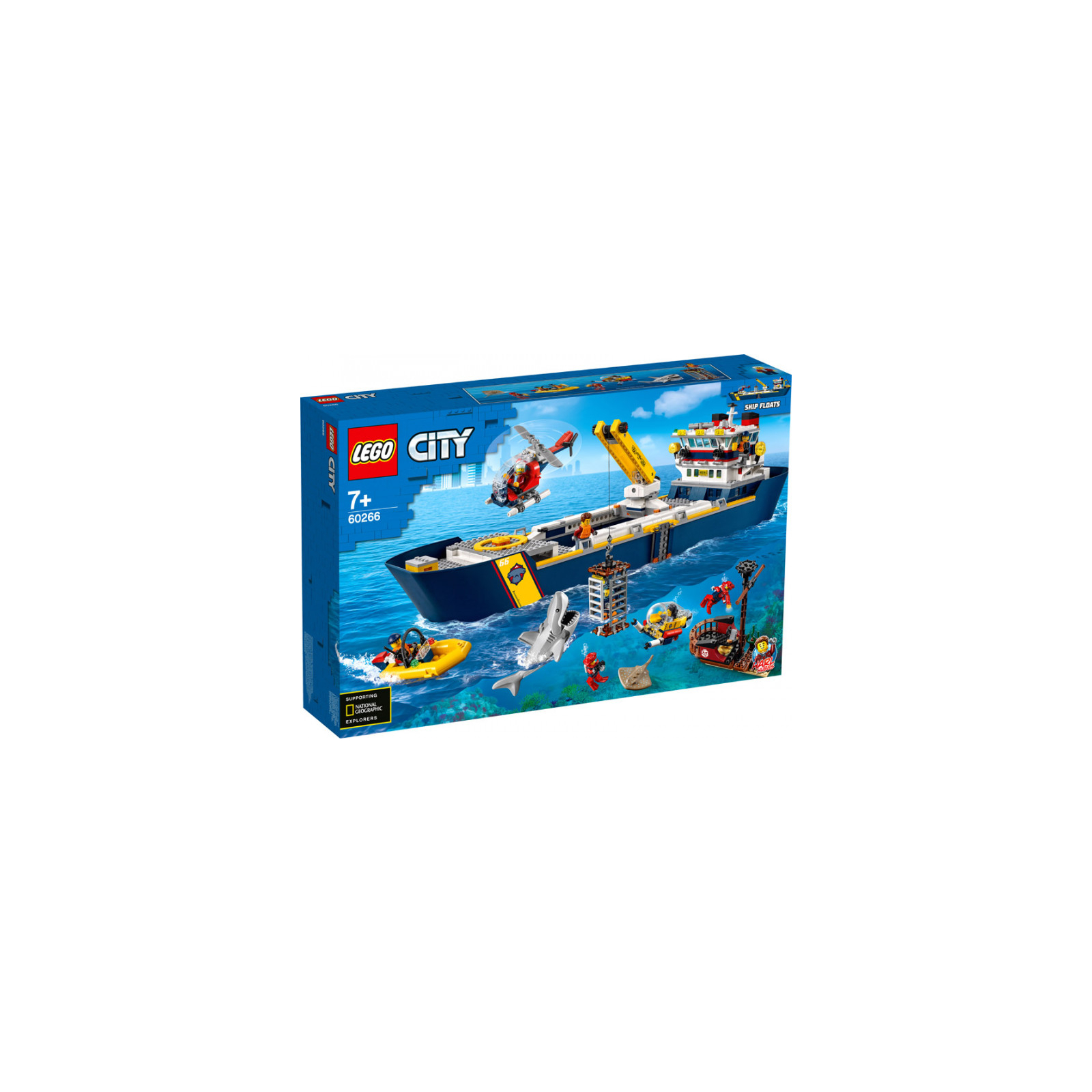 Конструктор LEGO City Океан: дослідницьке судно 745 детал (60266)