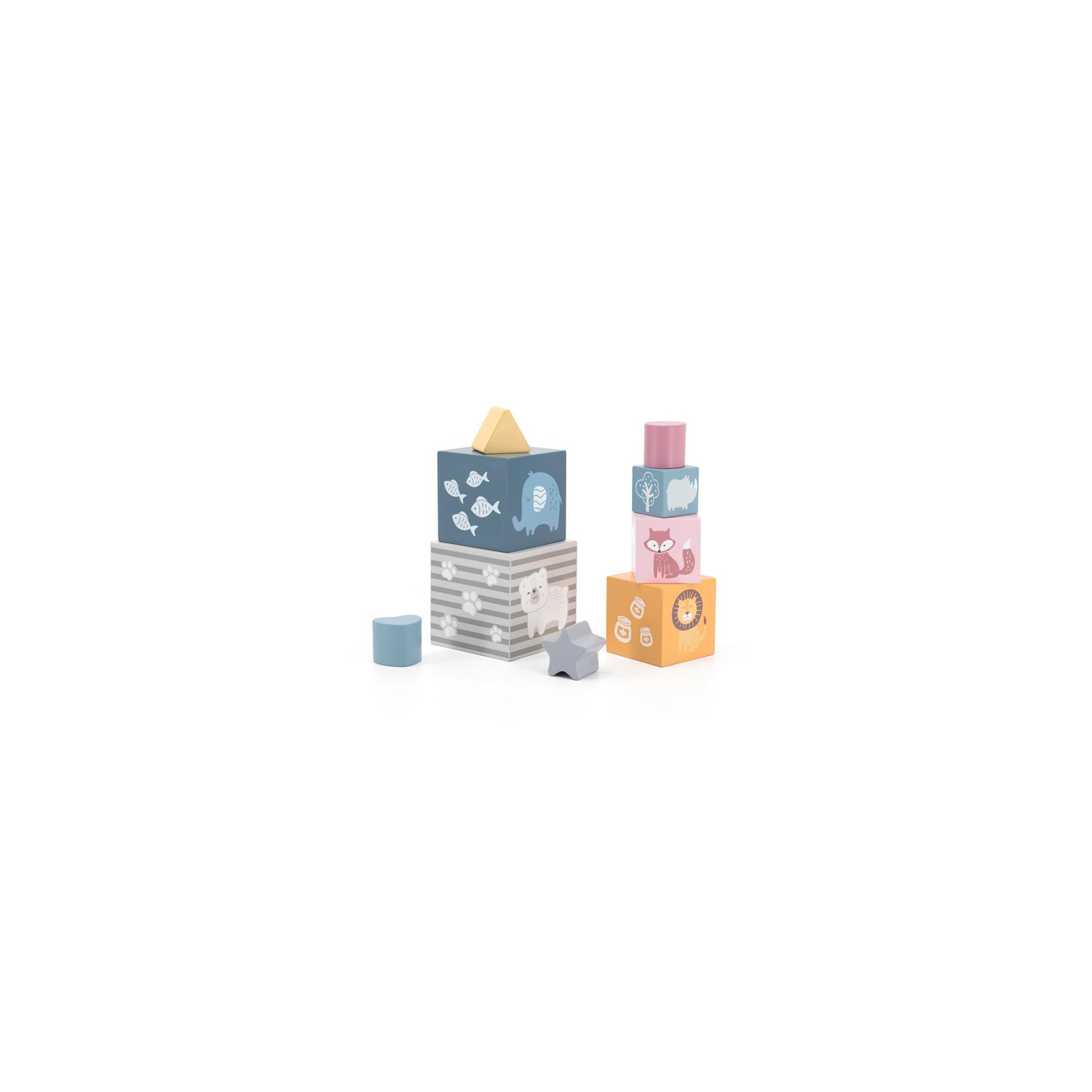 Развивающая игрушка Viga Toys Кубики PolarB Сортируем и складываем (44016) изображение 3
