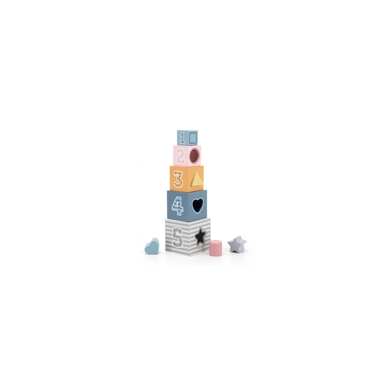 Развивающая игрушка Viga Toys Кубики PolarB Сортируем и складываем (44016)