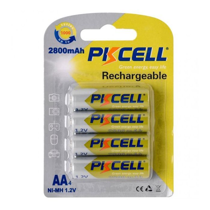Аккумулятор PkCell AA R6 NiMH 2800mAh * 4 (PC/AA2800-4B)