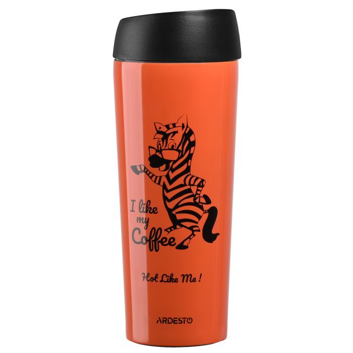 Термокружка Ardesto Coffee Time Raccoon 450 мл Brown (AR2645DML)