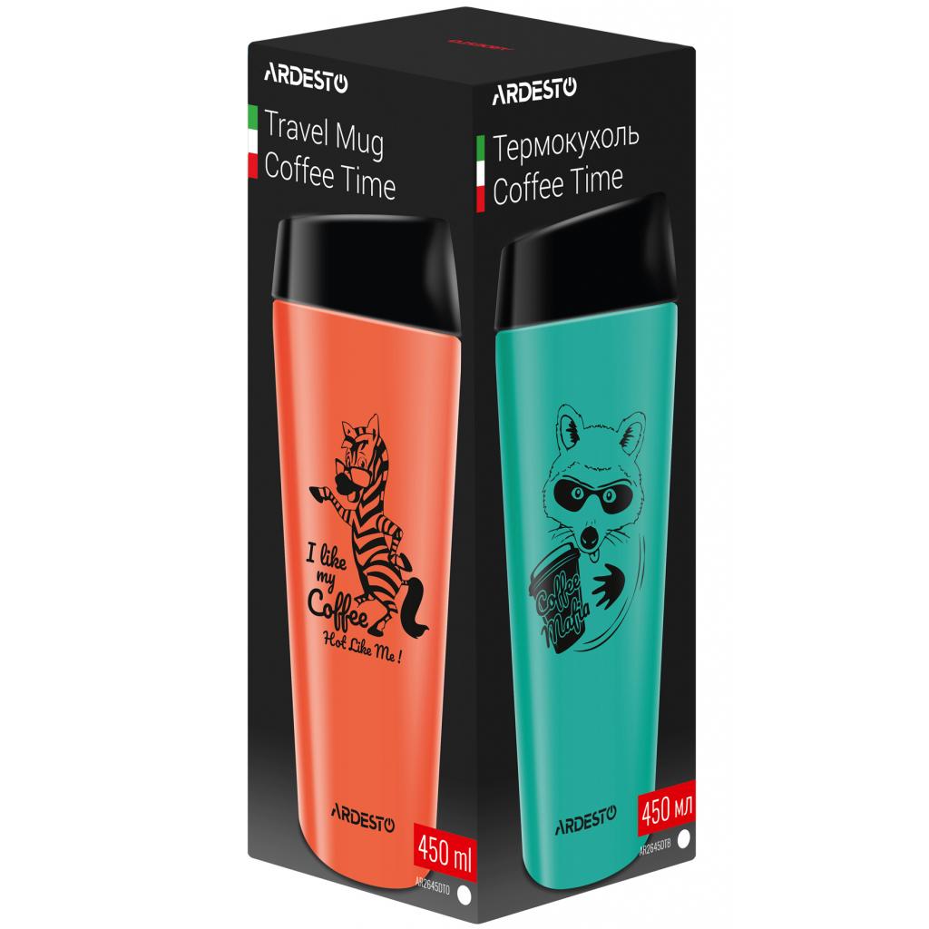 Термокружка Ardesto Coffee Time Zebra 450 мл Orange (AR2645DTO) зображення 3